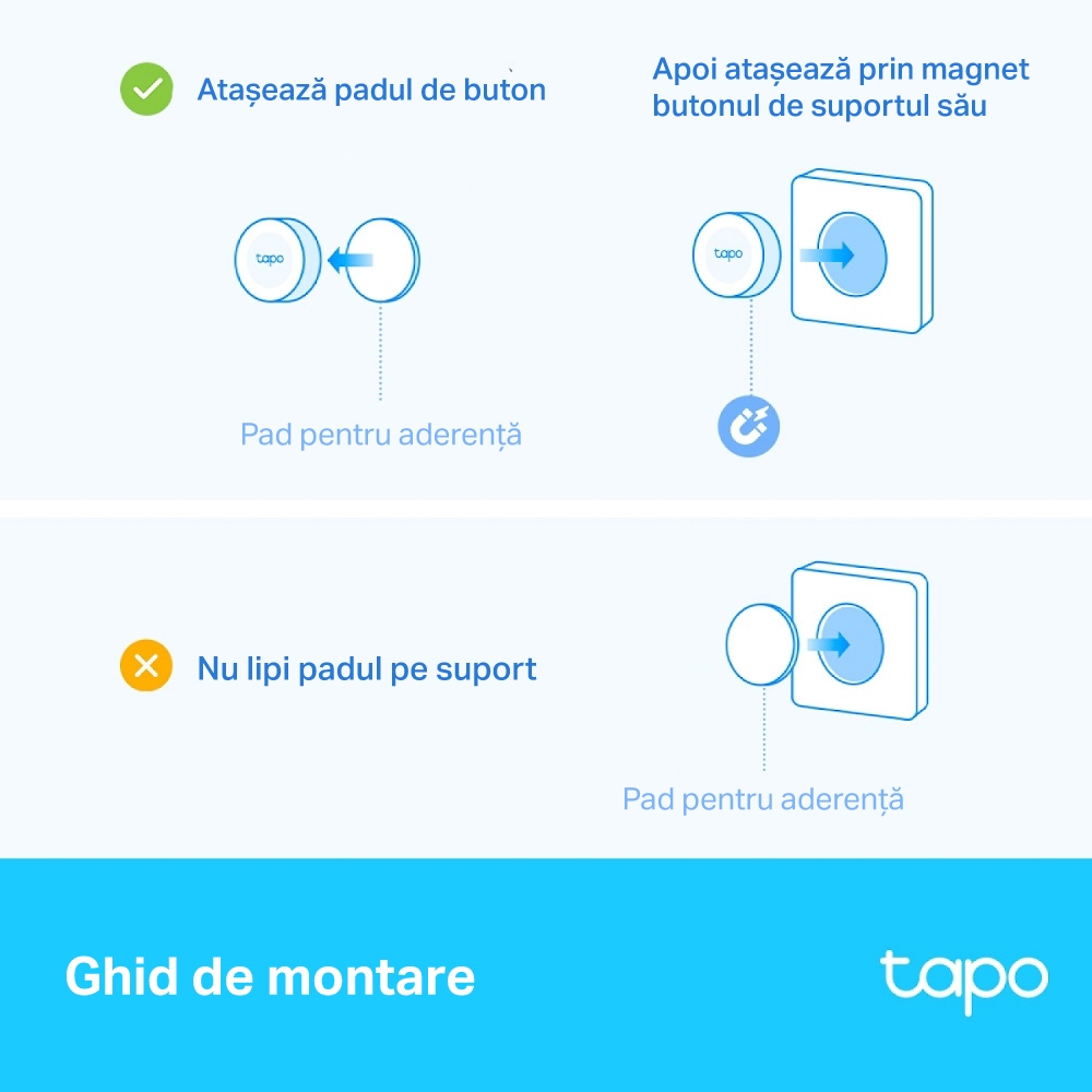 Buton Smart TP-LINK Tapo S200D WiFi Alb - Control Casa Inteligentă - imagine 6
