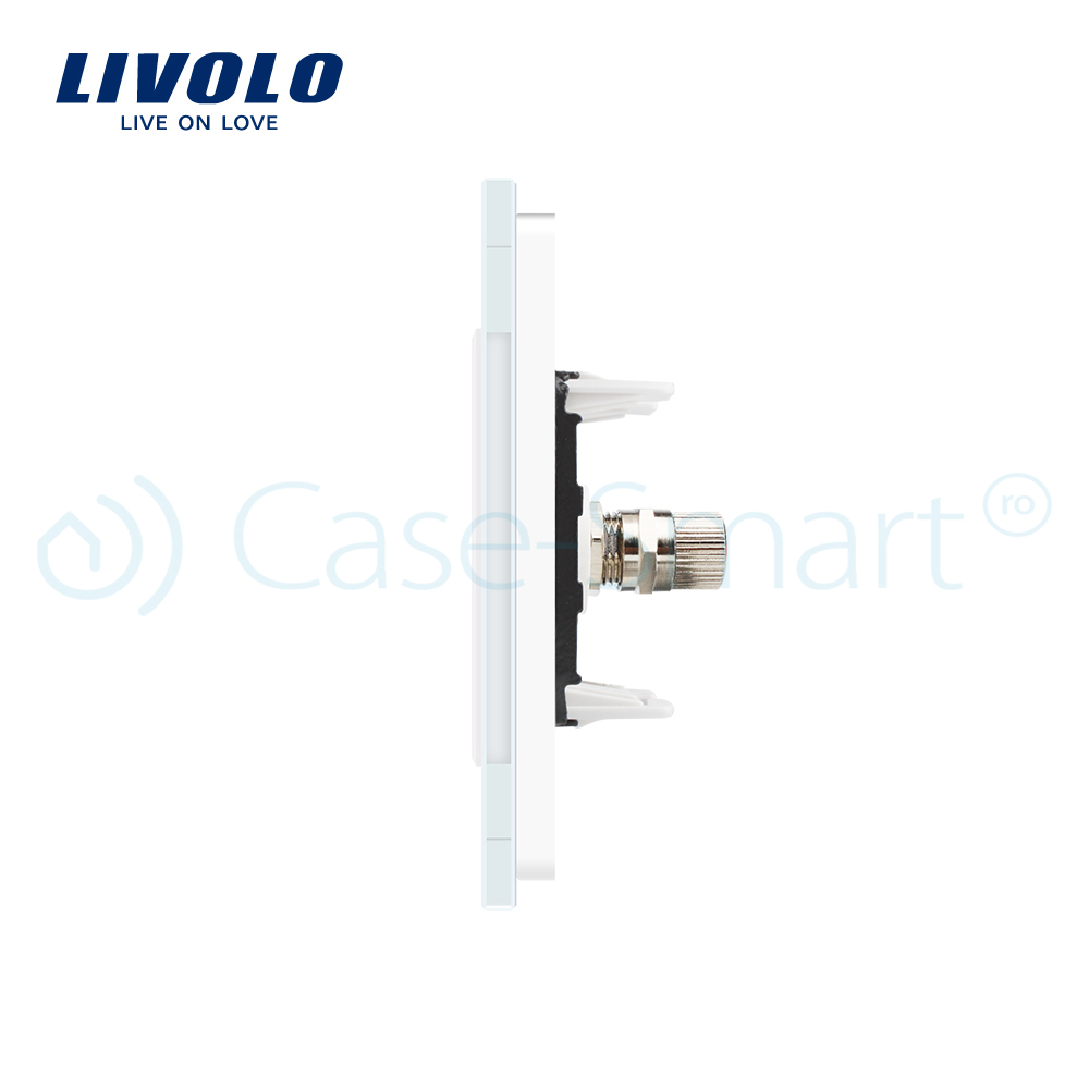 Priză TV Dublă Livolo cu Ramă Sticlă - imagine 3