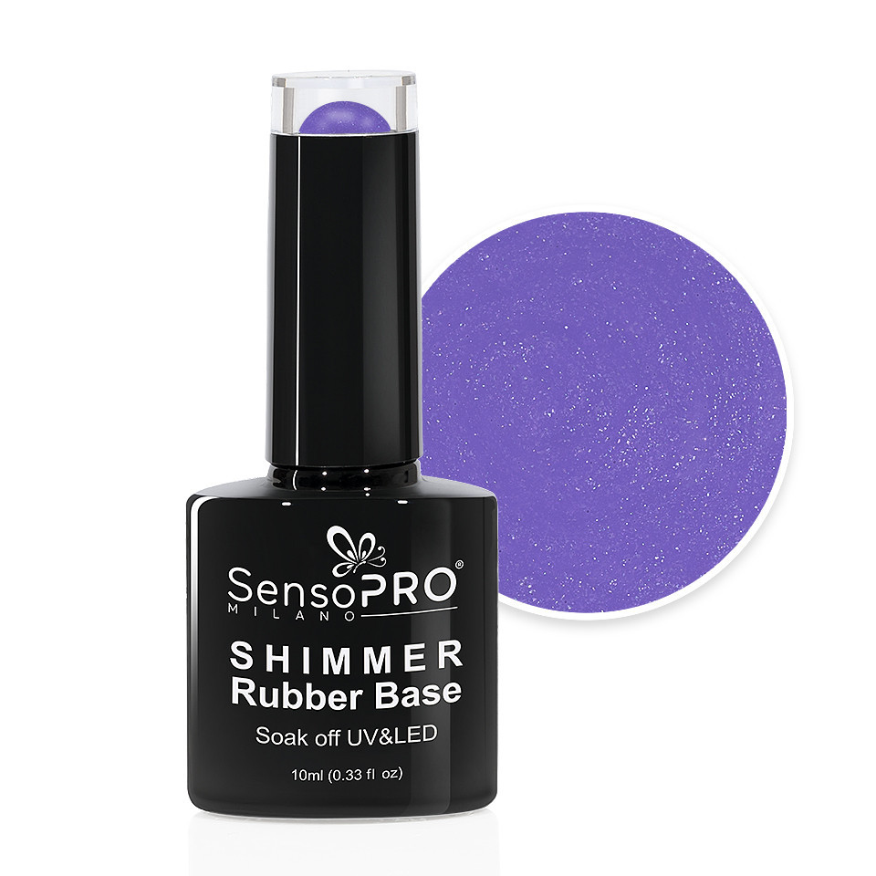 Bază Rubber Base SensoPRO Lavender Shimmer 10ml