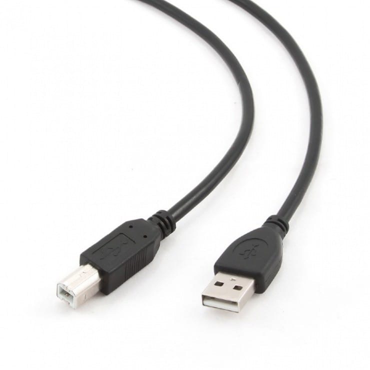 Cablu USB 2.0 Gembird 1m A-B Negru - Transfer Rapid 480Mbps - imagine 2