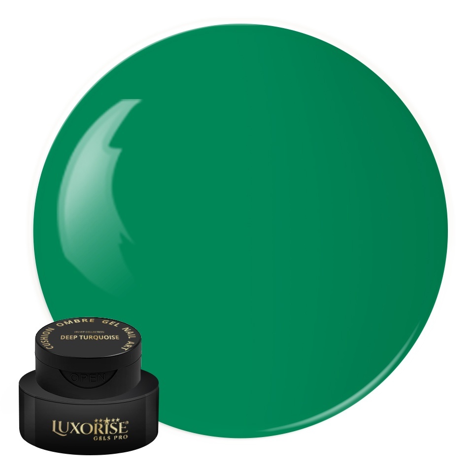 Gel UV Nail Art Babyboomer LUXORISE Cushion Ombre Velvet - Deep Turquoise, 2ml
