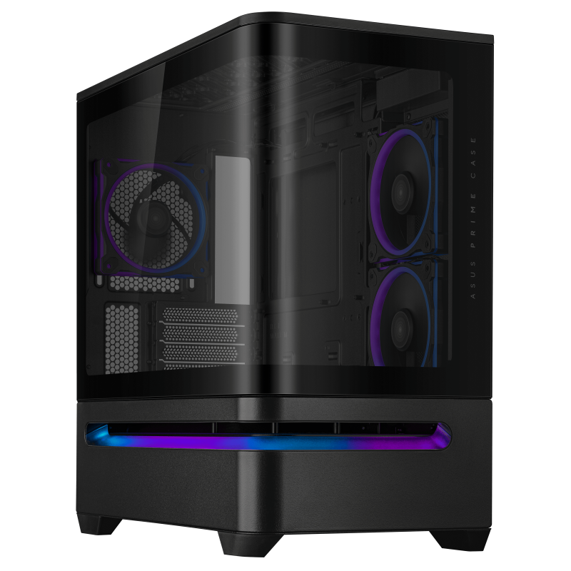 Carcasa ASUS AP202 ARGB Negru - Tempered Glass, 3 Ventilatoare