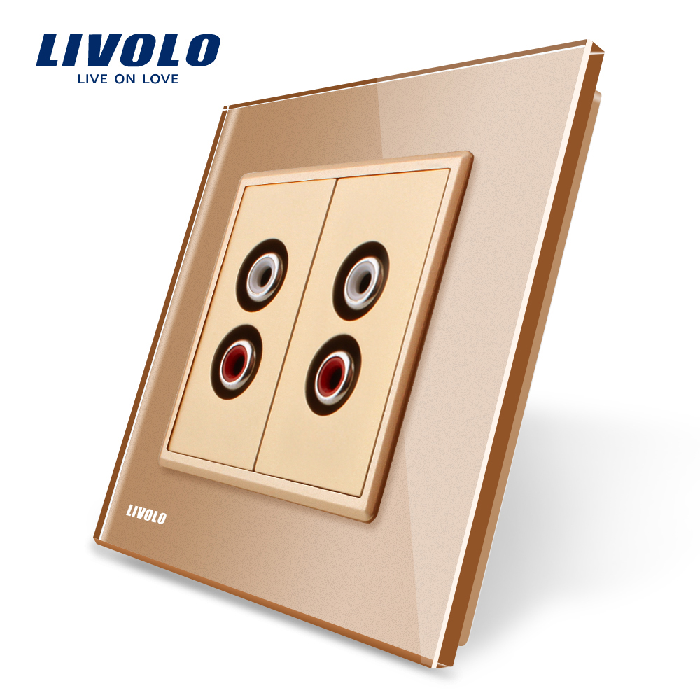 Priză Dublă Audio Livolo cu Ramă Sticlă - imagine 18