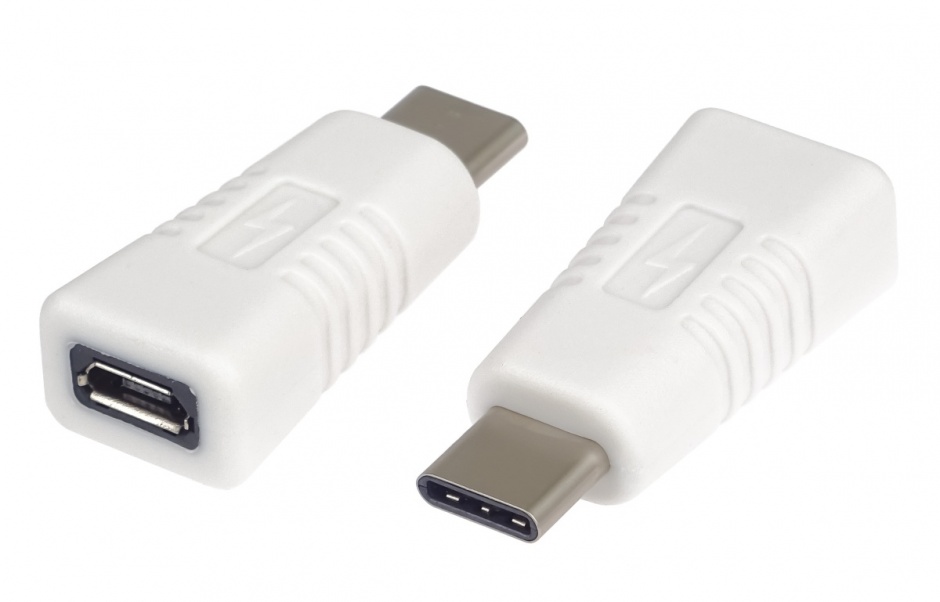 Adaptor Micro USB la USB-C, Alb, OEM