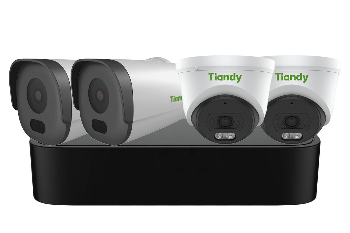 Kit Supraveghere Tiandy 4 Camere IP PoE