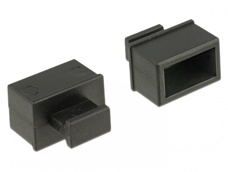 Protectie praful slot SFP Delock, Negru, Set 10 buc