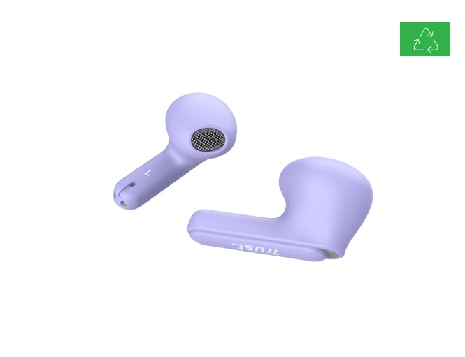 Casti Trust Yavi Wireless TWS Bluetooth USB-C Violet - imagine 3