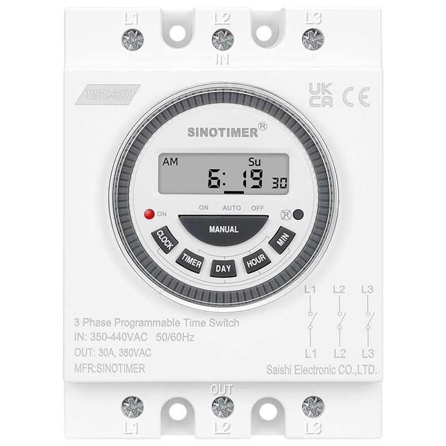Siguranță Digitală Sinotimer 30A, 380V, Programabilă