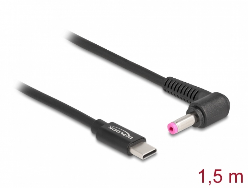Cablu Alimentare Delock USB-C la HP, 1.5m