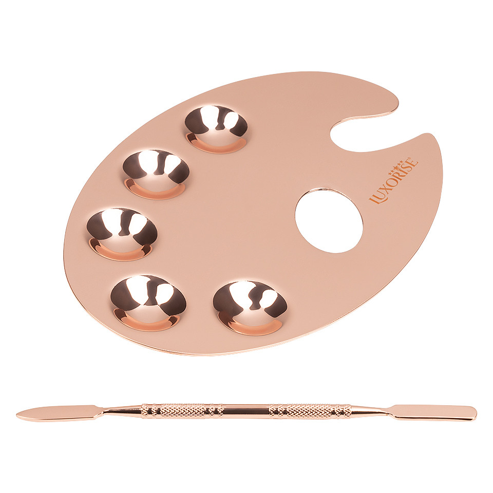 Paleta Metalica Mixare Luxorise Gold cu Spatula