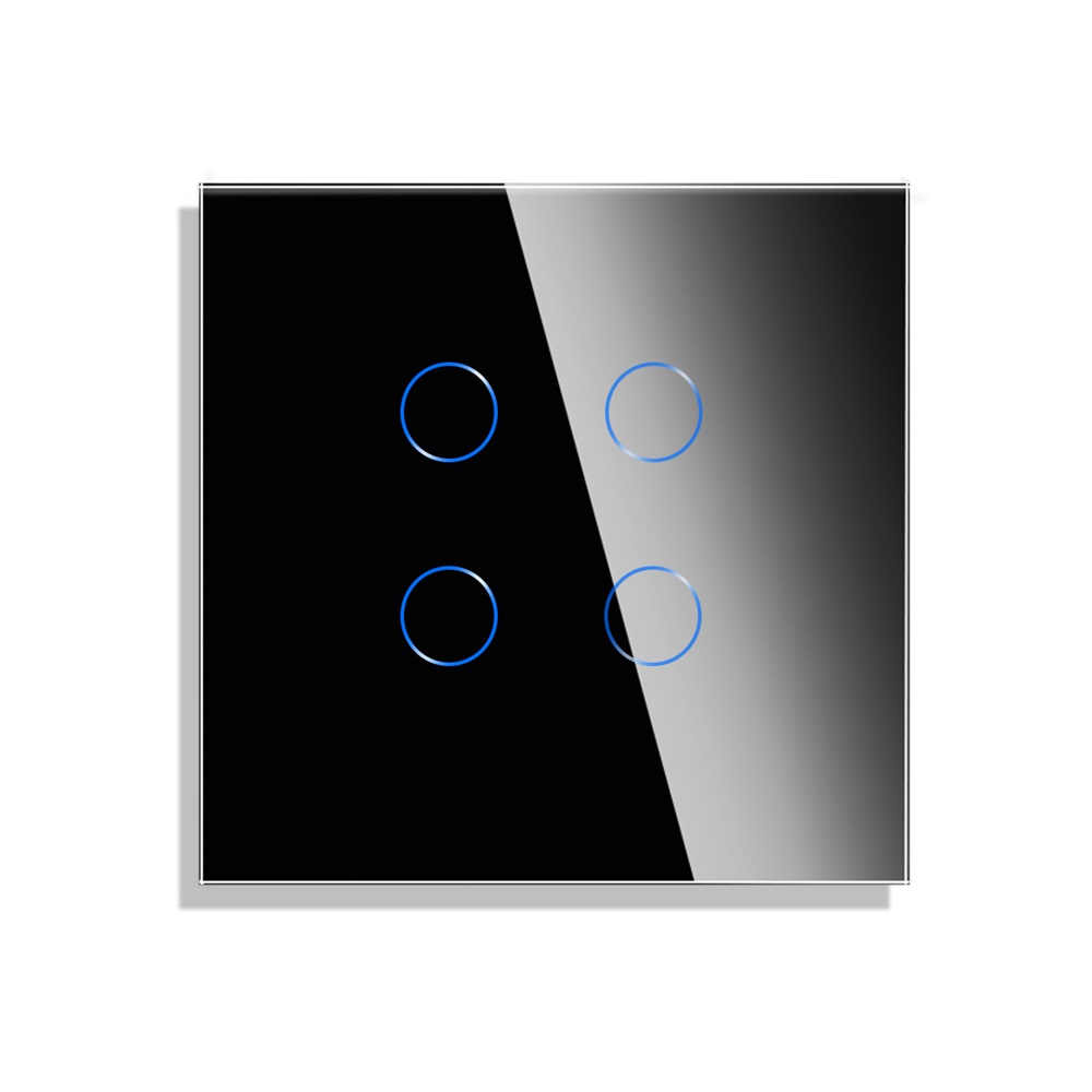 Panou Touch Sticlă Luxion, 4 Butoane, 86x86mm - imagine 2