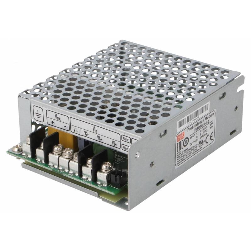 Modul redundant 12V/20A MeanWell ERDN20-12, fiabilitate 1+1