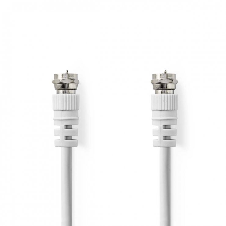 Cablu Coaxial Nedis 5m Alb, 75 Ohm, T-T