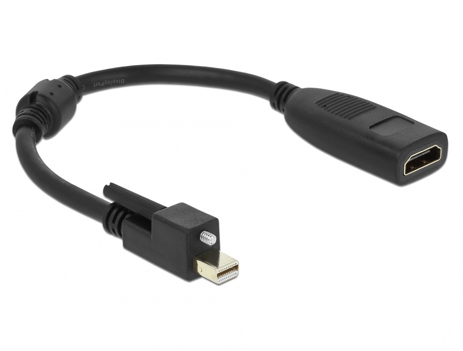 Adaptor Mini DP la HDMI 4K Activ cu Surub Delock