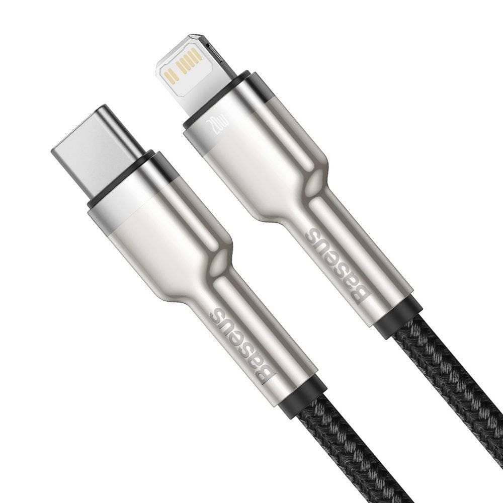 Cablu Baseus Lightning USB-C 0.25m Negru - Fast Charge 20W - imagine 3