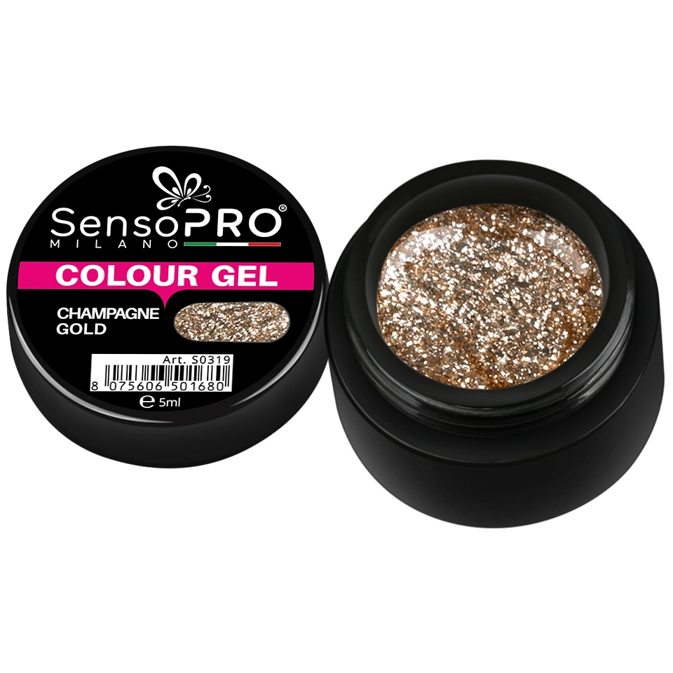Gel UV Champagne Gold SensoPRO 5ml