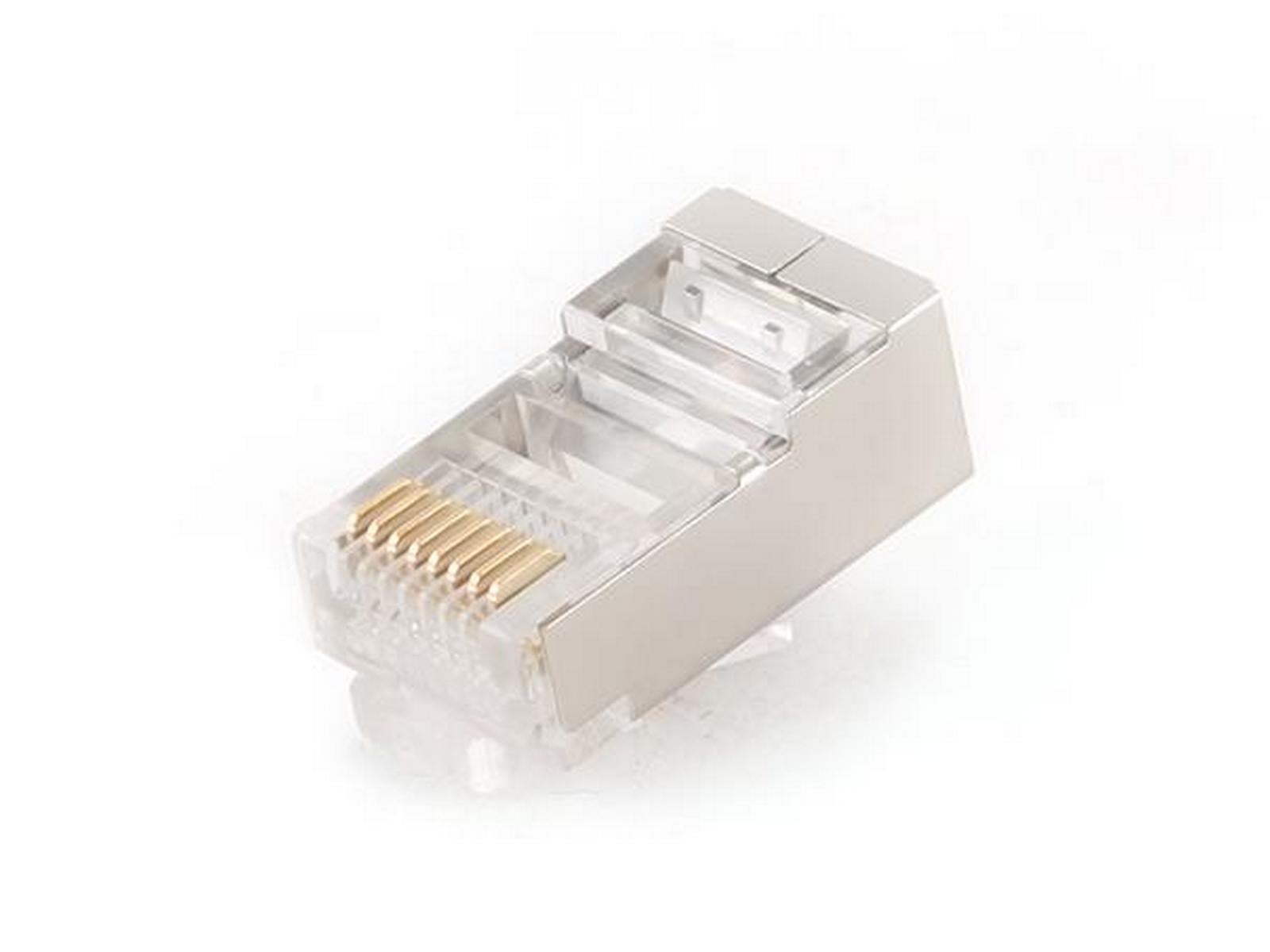Mufa RJ45 Gembird PLUG6SP/50, pentru cablu FTP, SFTP, Cat6, ecranat, 50 bucati