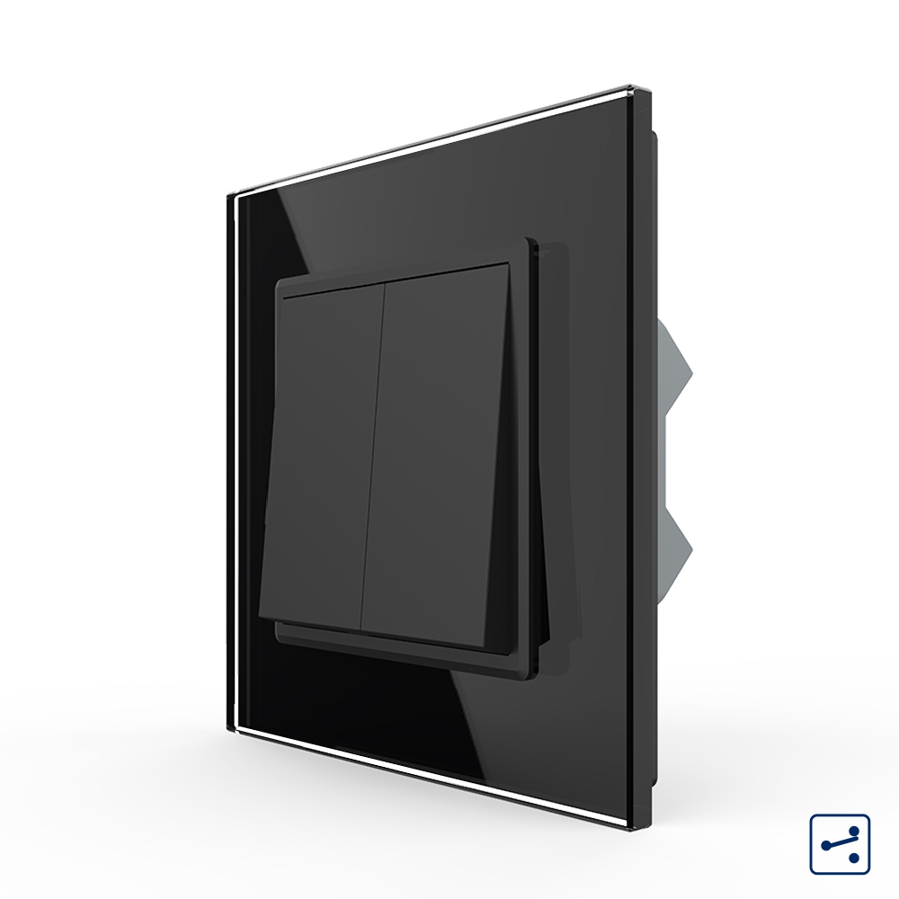 Intrerupator Dublu Mecanic LIVOLO Sticla - imagine 5