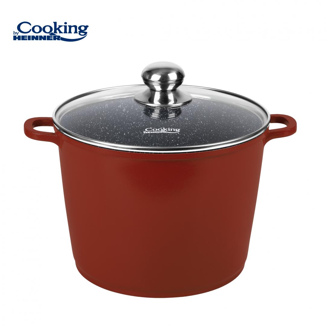 Oală Aluminiu Heinner Calabria 8.2L cu Capac - Gătire Eficientă - imagine 2