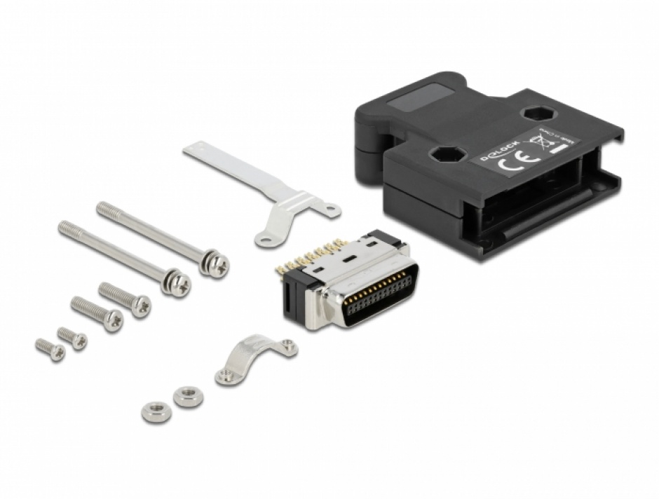Conector MDR 26 pini Delock cu Carcasă