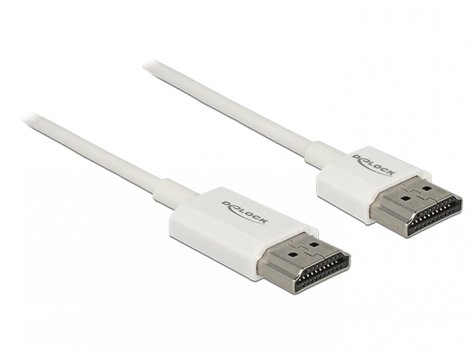 Cablu HDMI Delock 2.0 4K 3m Alb Premium