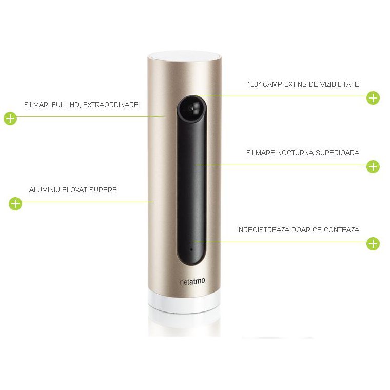 Camera Smart Netatmo Welcome cu Recunoaștere Facială
