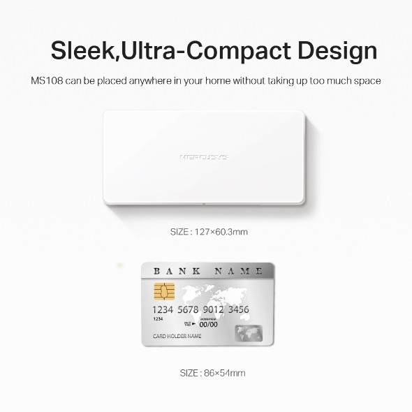 Switch Mercusys MS108 8 Porturi 10/100 Mbps - Rețea Stabilă - imagine 3