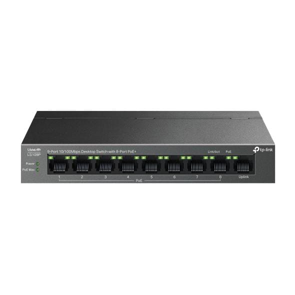 Switch TP-LINK LS109P 9 Porturi PoE+ 65W Metalic - imagine 4