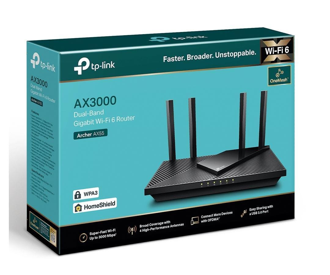 Router WiFi 6 TP-Link Archer AX55 - AX3000 Dual Band Gigabit - imagine 5