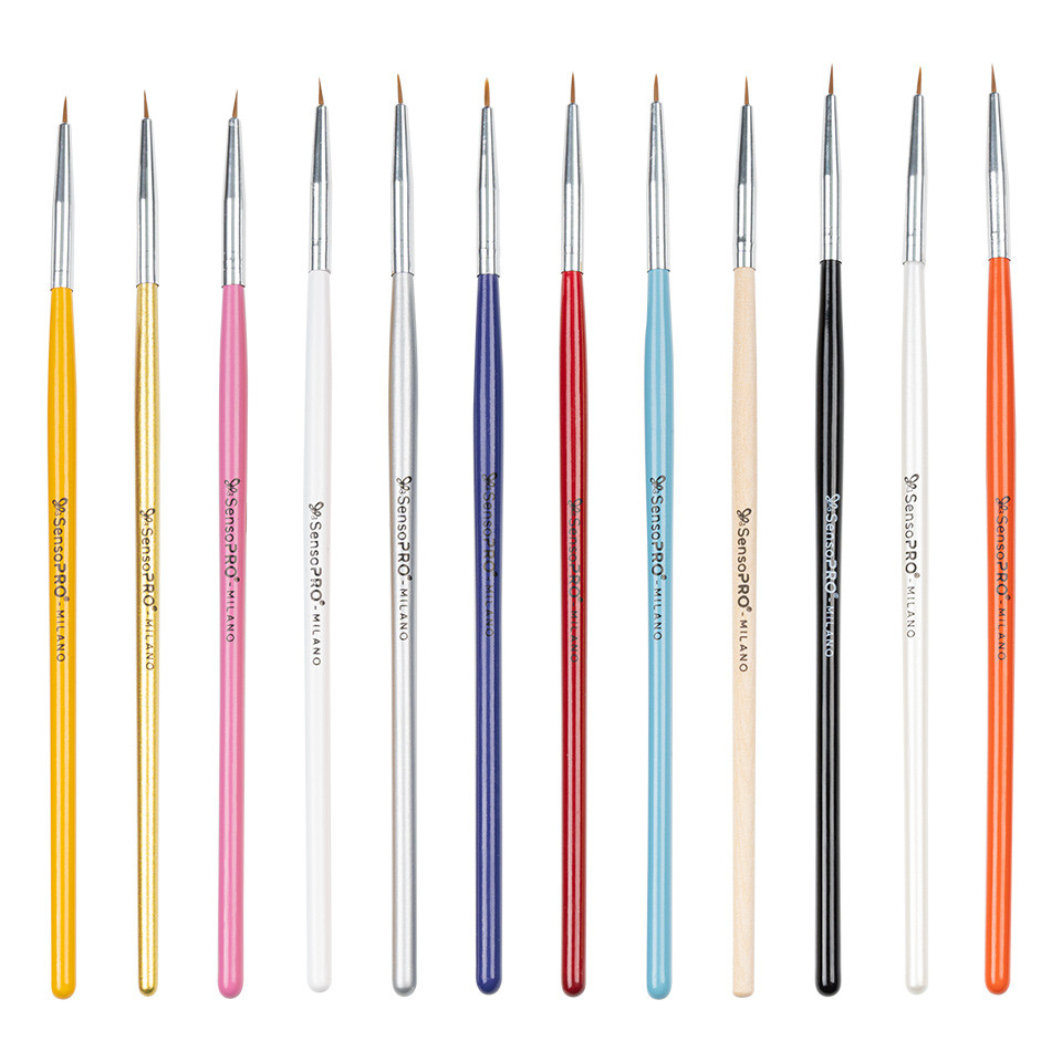 Set 12 Pensule Pictura Unghii SensoPRO Rainbow