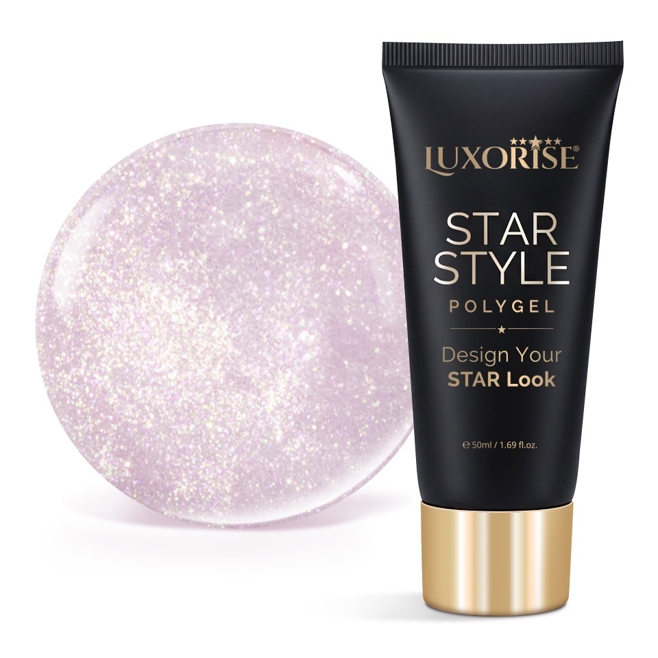 Polygel LUXORISE STAR STYLE - STAR VIBE Collection, Rose Supernova, 50ml