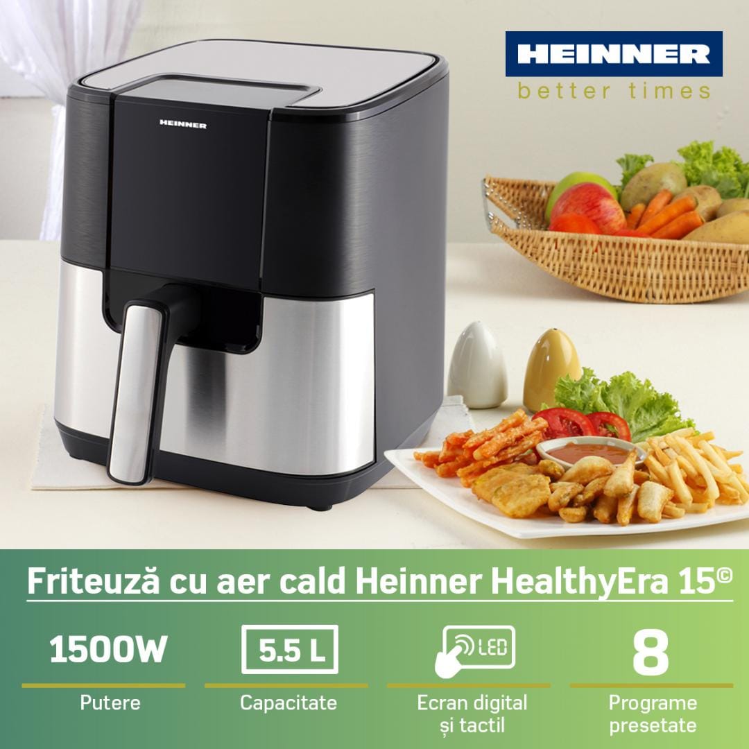 Friteuza Aer Cald Heinner HealthyERA 5.5L - Gătire Sănătoasă - imagine 4