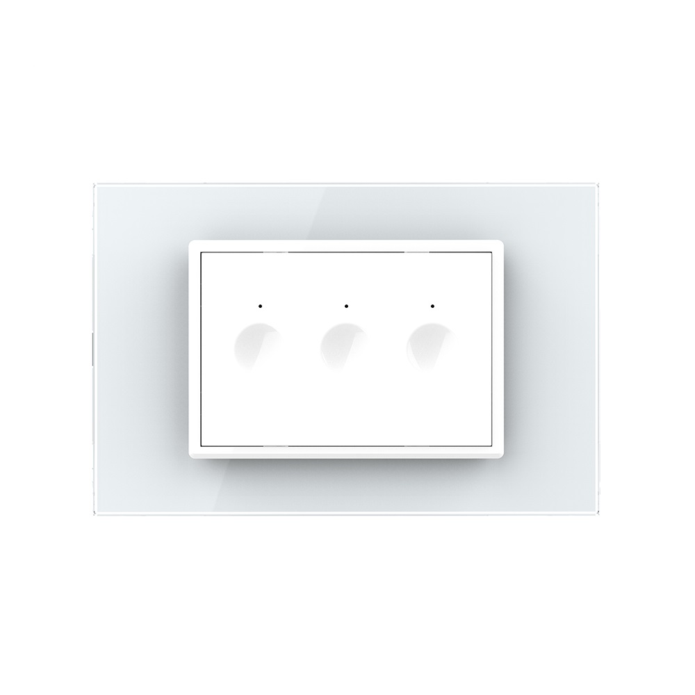 Intrerupator Touch Triplu Livolo, Sticla, Standard Italian - imagine 2