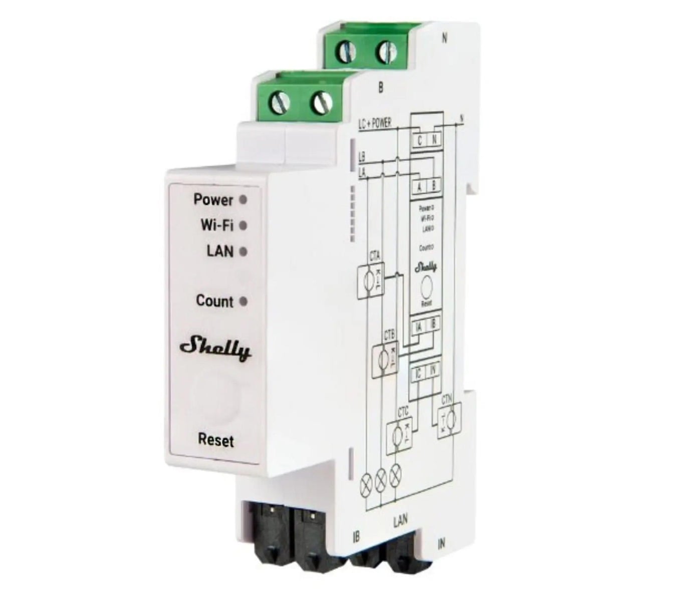 Shelly PRO 3EM-400A: Contor WiFi Trifazat