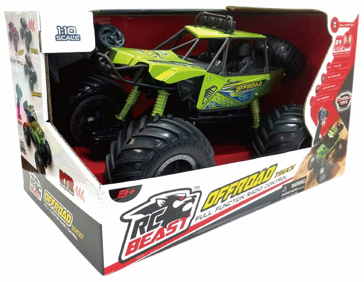 Masinuta Telecomanda Big Foot 1/10 44cm Verde - Cevodle - imagine 3