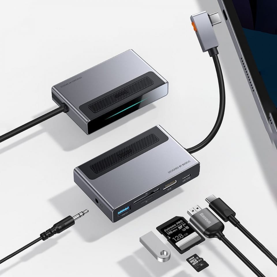 Docking Station Baseus CAHUB-DA0G USB-C Gri, HDMI 4K - imagine 6