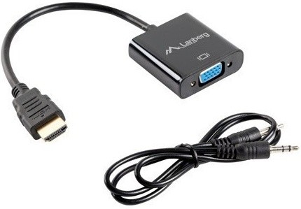 Adaptor cablu HDMI la VGA + Audio, 1920x1200, negru, AD-0017-BK