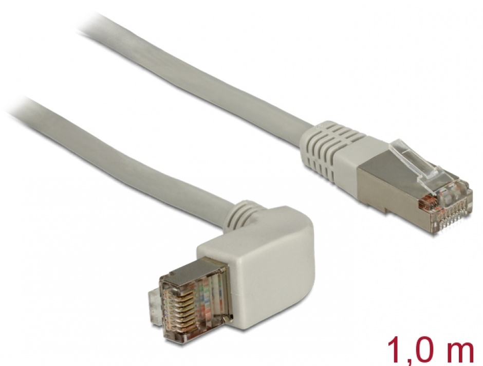 Cablu Delock CAT.6A SSTP 1M Unghi 90°