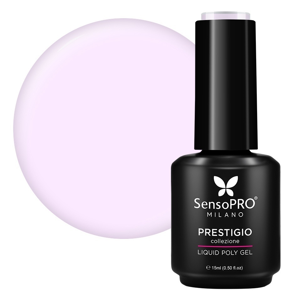 Polygel Lichid SensoPRO Milano PRESTIGIO, Lilac Mirage, 15ml