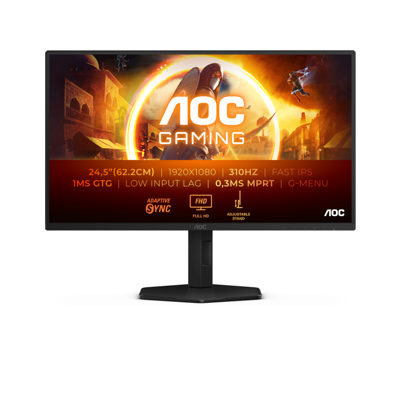 Monitor Gaming AOC 24.5" 25G4SXU 310Hz IPS 1ms Full HD