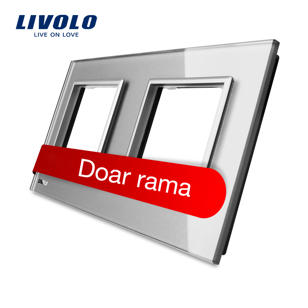 Ramă Priză Dublă Livolo, Sticlă Crystal - imagine 19