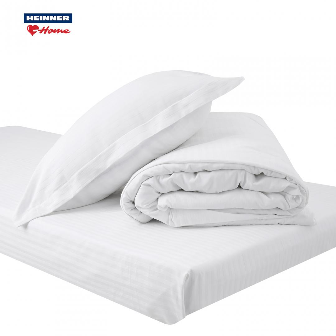 Cearceaf Pat Hotel Damasc 150x260 cm - Calitate Superioară - imagine 3