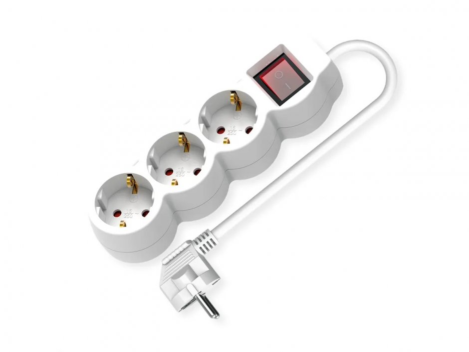 Prelungitor Value 3x Schuko 3m cu Switch ON/OFF