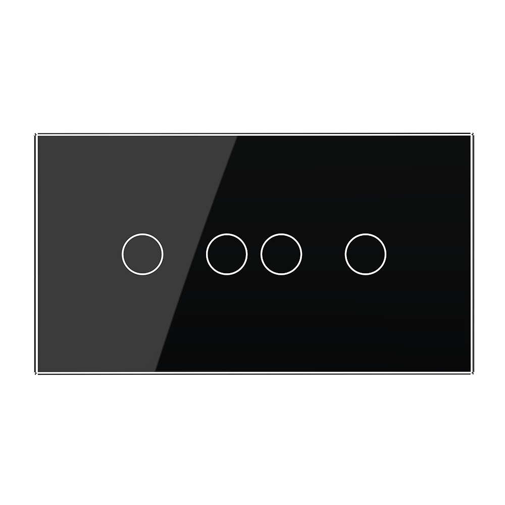 Intrerupator Touch Dublu Livolo, Sticla, 4M - imagine 6