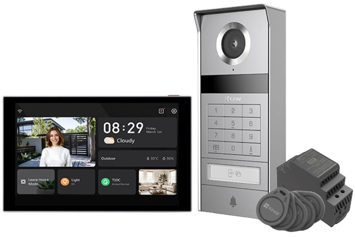 Videointerfon Smart EZVIZ TP9 Pro 4K, NFC și Ecran 8 inch