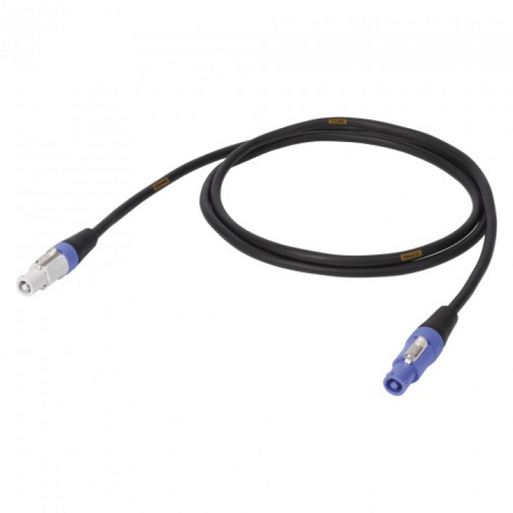 Cablu PowerCon la PowerCon 3m, 1.5mm², Gri/Albastru