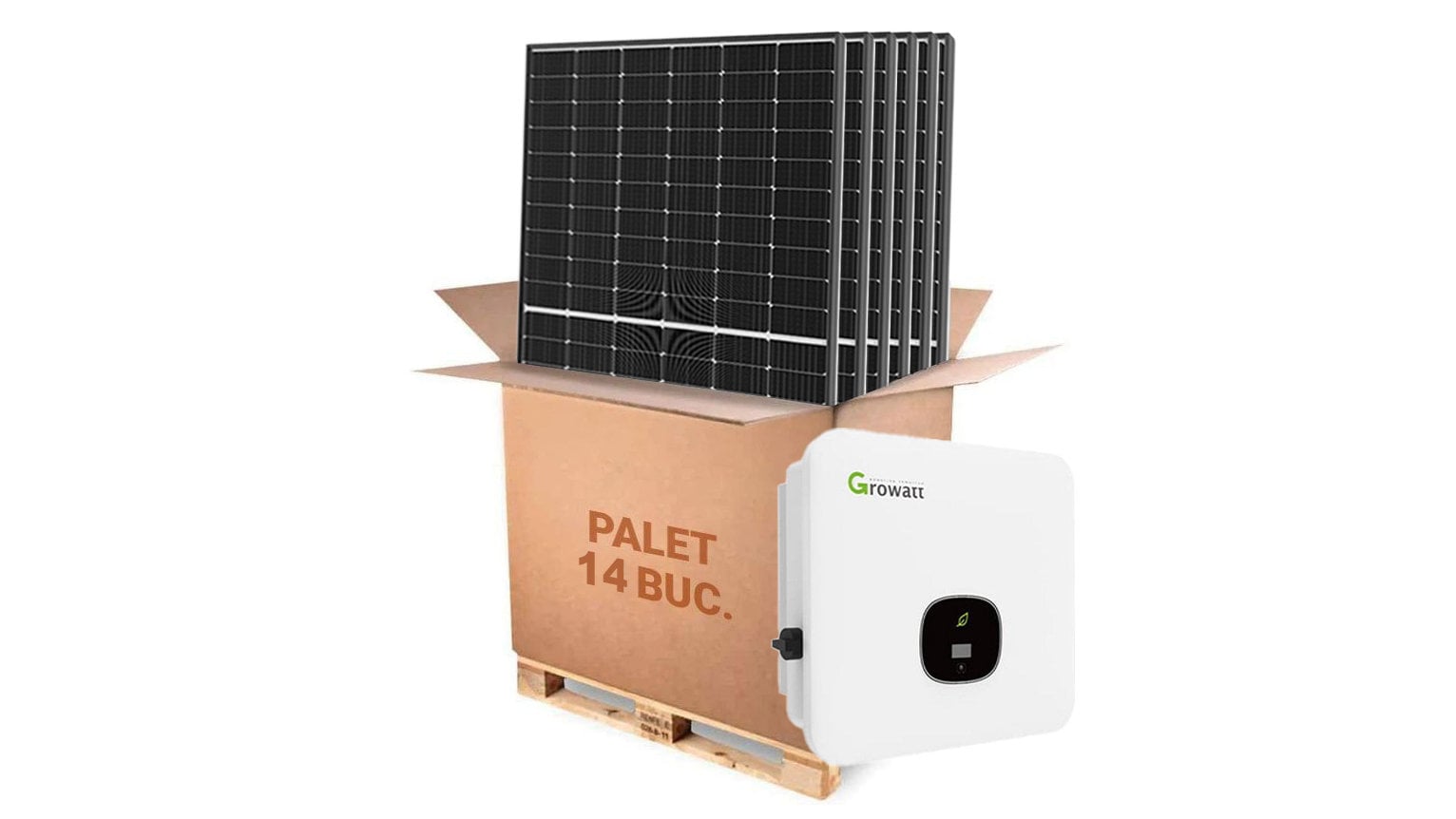 Sistem Fotovoltaic Growatt 5KW Trifazat Hibrid