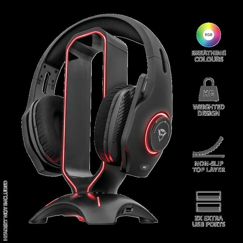 Suport Casti Trust GXT 265 Cintar RGB cu 2 Porturi USB - imagine 11