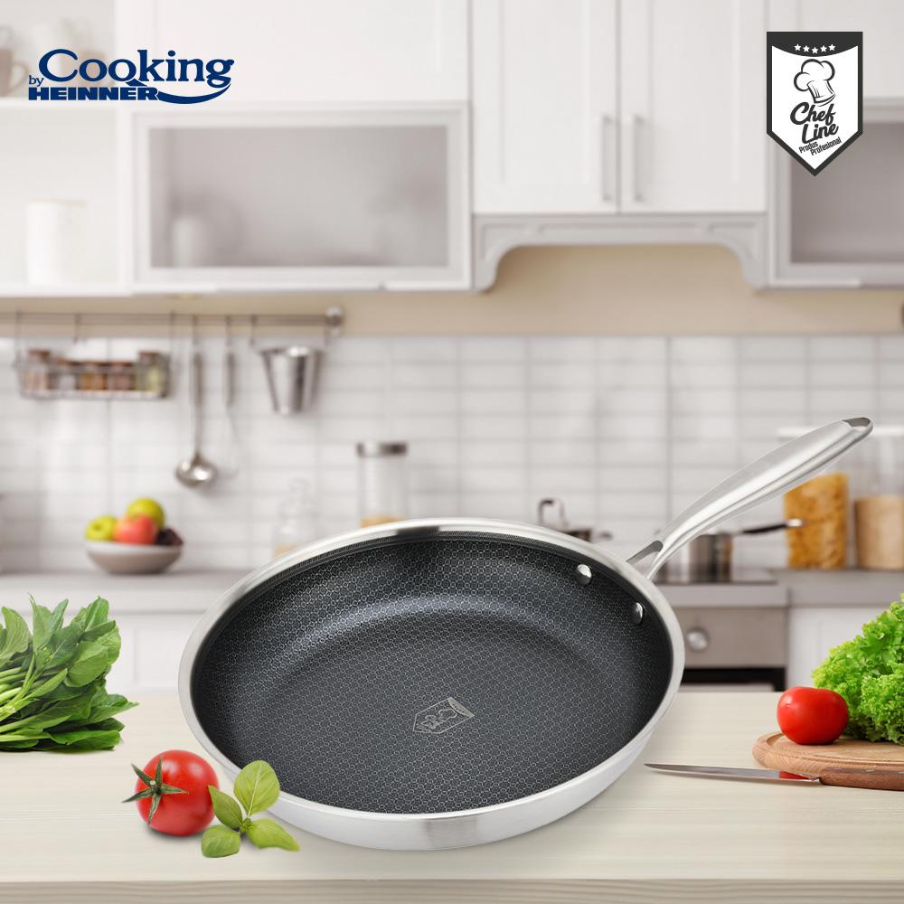 Tigaie Inox Heinner Titanium3 24cm - 3 Straturi Antiaderent - imagine 5