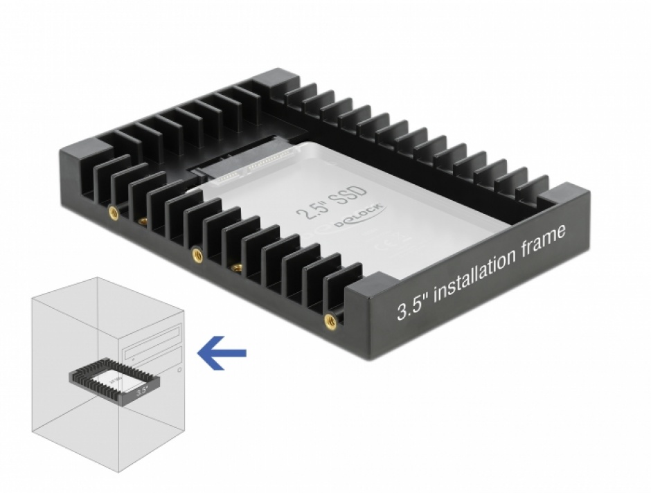 Delock 18364: Cadru Instalare 2.5" la 3.5"
